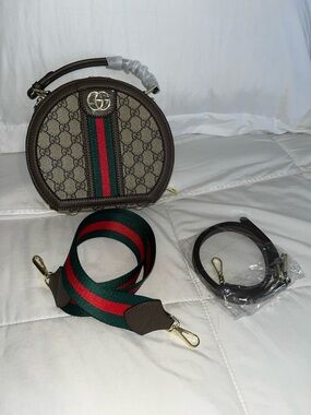 G Monogram Round Crossbody with Gold Hardware